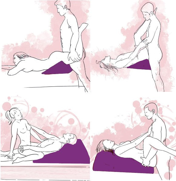 Liberator Ramp/Wedge in zwart op witte achtergrond - ergonomische kussens voor intieme ondersteuning