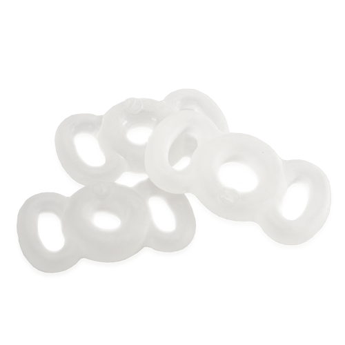 Set witte siliconen constrictiringen in achtvorm voor Vacurex Primus penispomp