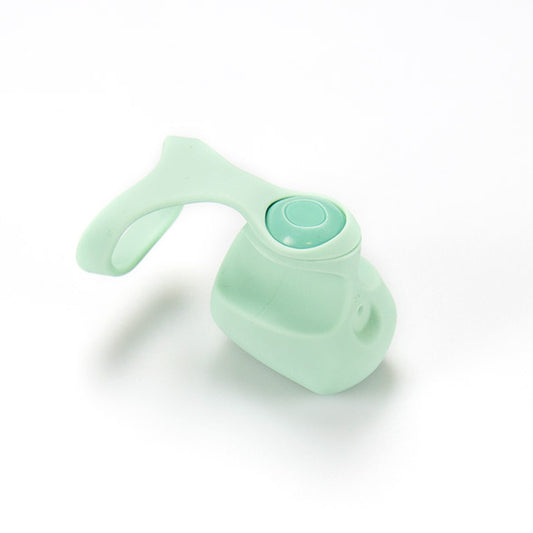 Dame Fin mintgroene vingervibrator met vingerhouder, productweergave op witte achtergrond