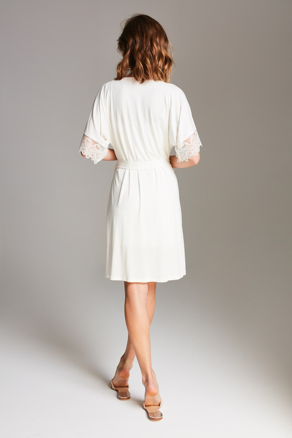 Peignoir van Vanilla in wit