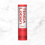 Tenga Lotion Regular glijmiddel fles van 170 ml op witte achtergrond, transparante verpakking met zwart label