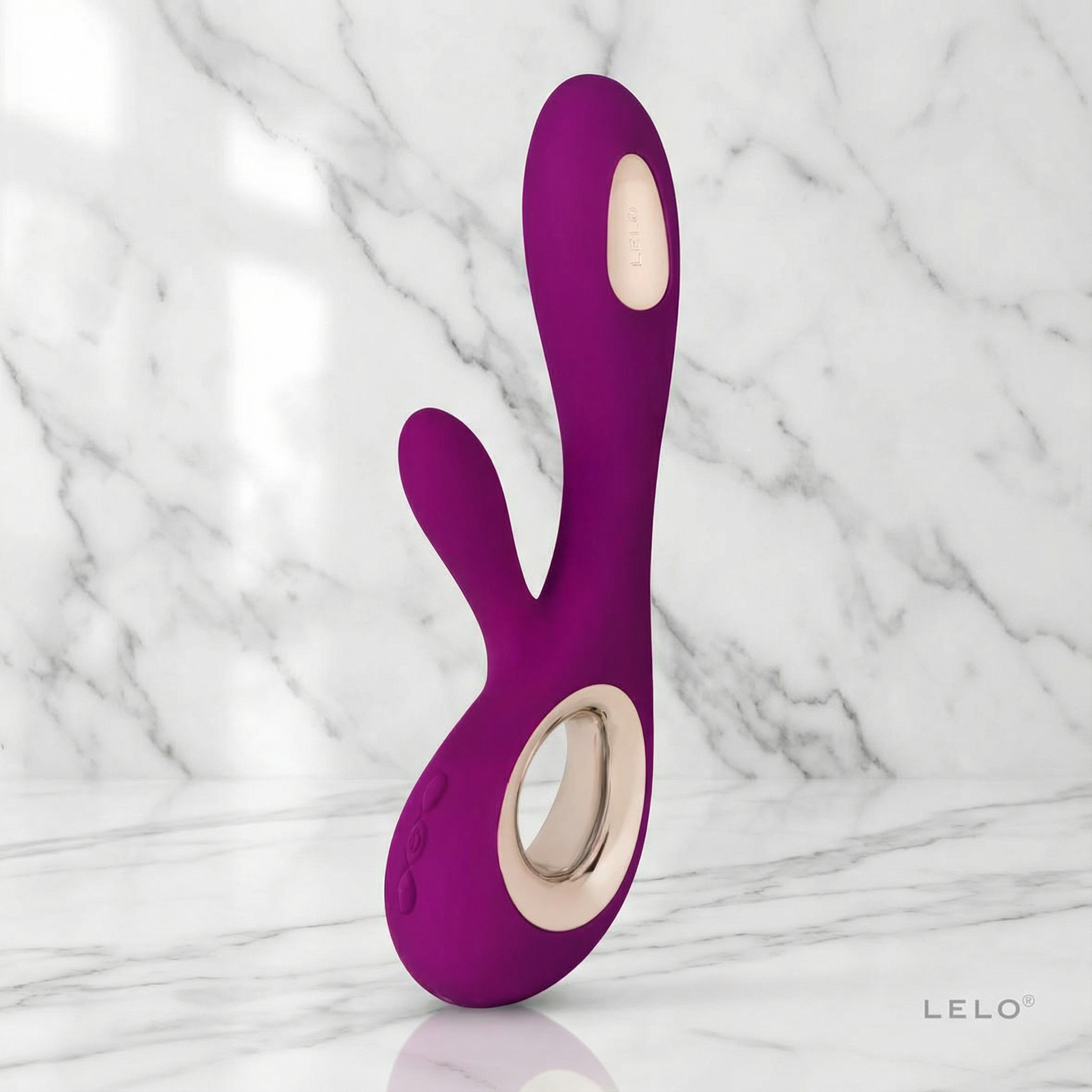 Soraya 2 Wave blauwe dual stimulator vooraanzicht op witte achtergrond