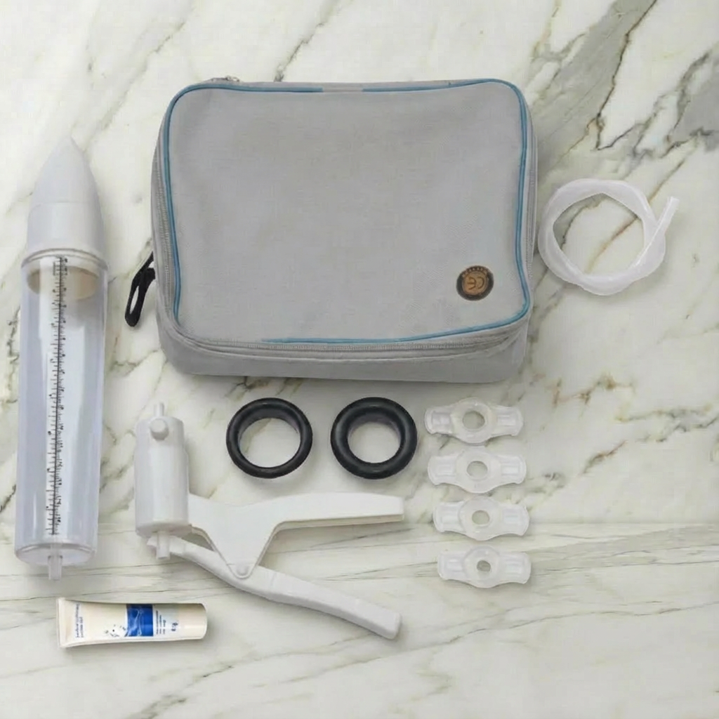 Vacurex erectie handpomp van De Paarse Keizerin op witte achtergrond