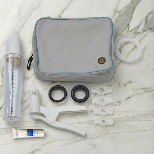 Vacurex erectie handpomp van De Paarse Keizerin op witte achtergrond