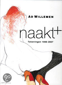 Boek 'Naakt+' van Ad Willemen – erotische tekeningen 1990-2007, softcover editie
