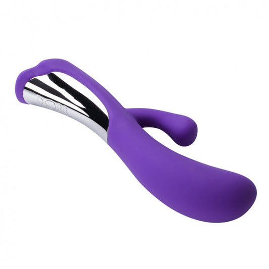 Dorr Iora rabbit vibrator in paars met chromen accent en ergonomisch ontwerp
