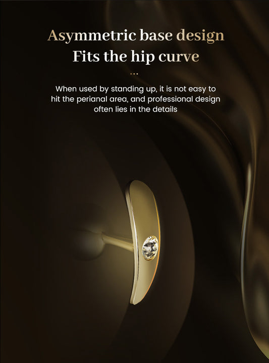 Close-up van het gladde siliconen materiaal en veilige basis van de paarse anaal plug