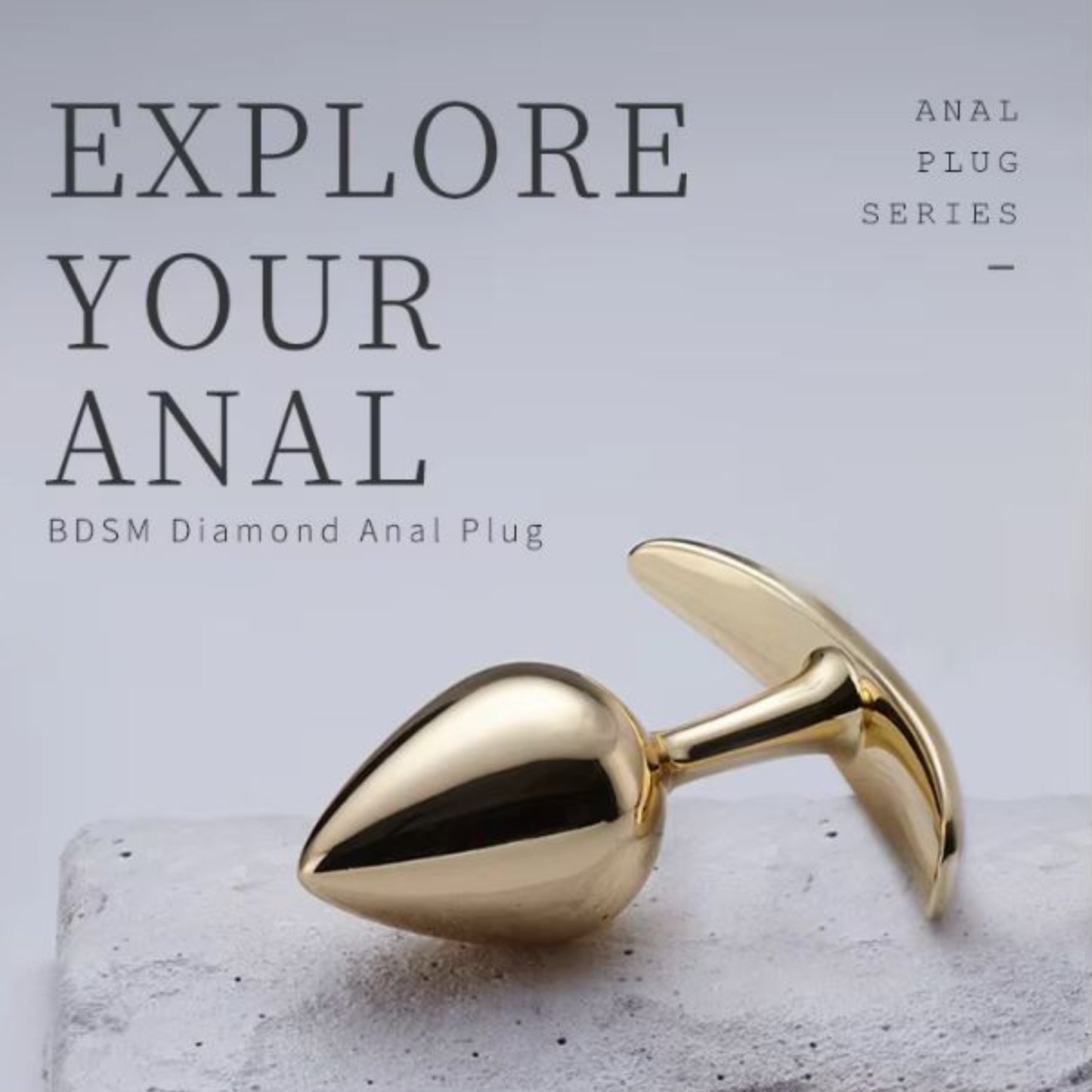 Discrete verpakking en bijgeleverde accessoires van De Paarse Keizerin anaal speeltje maat S