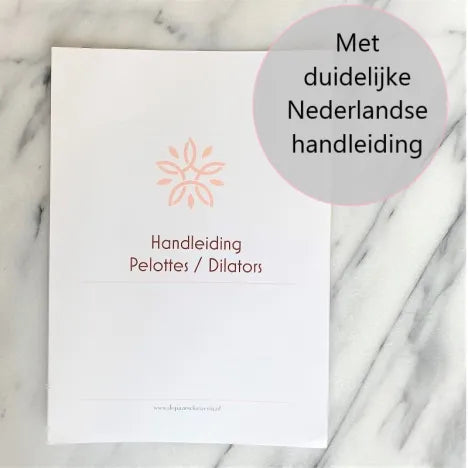 Complete verpakking dilator set met opbergtas en gebruiksaanwijzing