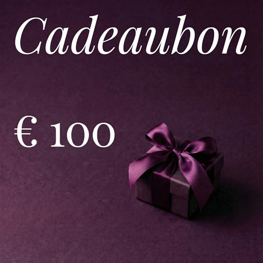 Verpakking van De Paarse Keizerin giftcard inclusief envelop voor discrete verzending