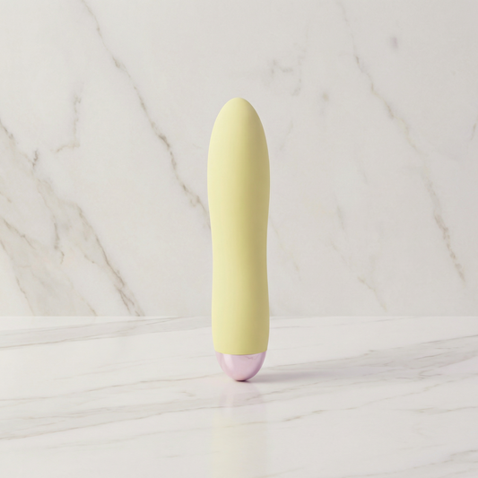 Cuties mini vibrator van De Paarse Keizerin in compacte uitvoering op witte achtergrond