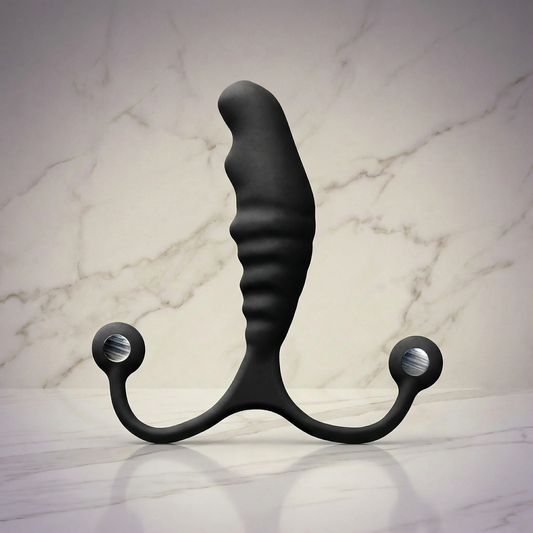 PSY prostaat stimulator van Aneros op witte achtergrond, ergonomisch ontwerp voor comfortabel gebruik