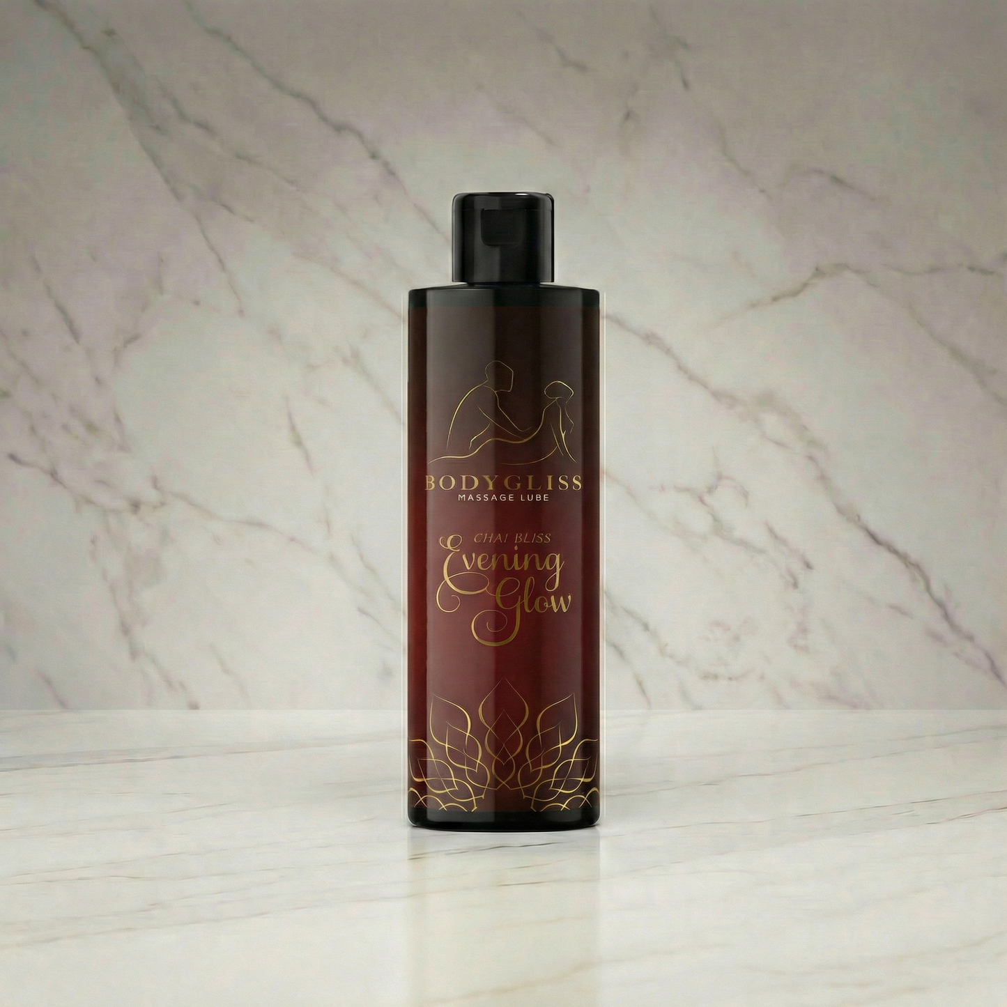 Bodygliss Chai Bliss massage olie fles vooraanzicht op witte achtergrond