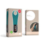 Fun Factory Manta Vibrating Stroker verpakking met voor- en achterkant in petrolblauw