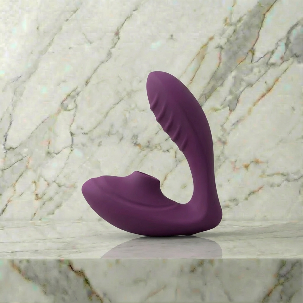 Meissa rabbit vibrator van De Paarse Keizerin met dubbele stimulatie en luchtdruk functie