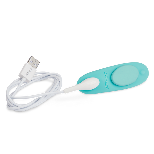 We-Vibe Moxie Plus zwart bovenaanzicht toont compacte draagbare vormgeving