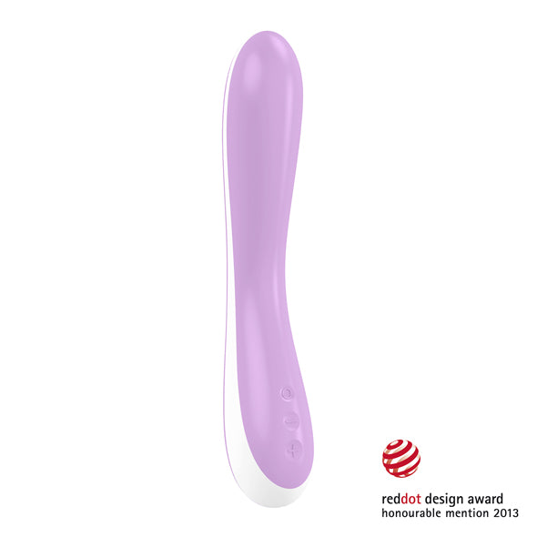 OVO F3 lila gebogen G-spot vibrator met bedieningsknoppen en Red Dot Design Award 2013