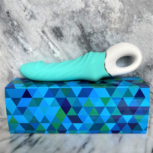 Gedetailleerde weergave Sea Star vibrator met focus op flexibele zones en gebruiksvriendelijke vorm