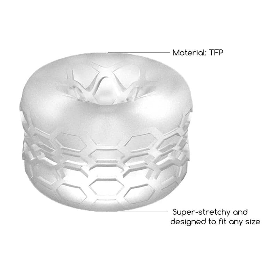 Close-up detail van Sono masturbator materiaal en textuur van De Paarse Keizerin