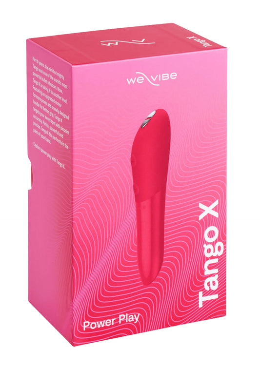 We-Vibe Tango X blauw met USB-oplaadkabel en accessoires