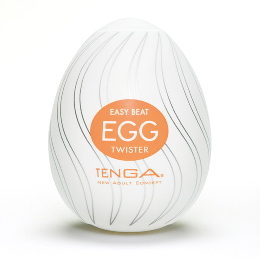 Tenga Egg Twister zijaanzicht met zichtbare textuur en compacte vormgeving