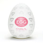 Tenga Easy Beat Egg Stepper wit met roze label en driehoekjespatroon