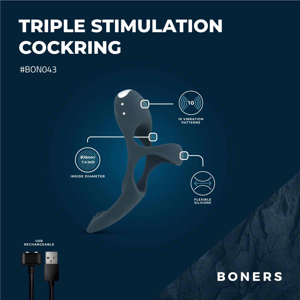 Boners Triple Cockring