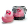 I Rub My Duckie Paris roze badeendje-vibrator met veren boa in cadeauverpakking