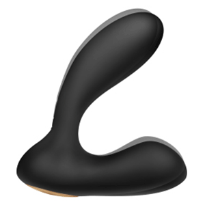 Close-up van de gebogen vorm en zachte punt van de Svakom Vick prostaat stimulator