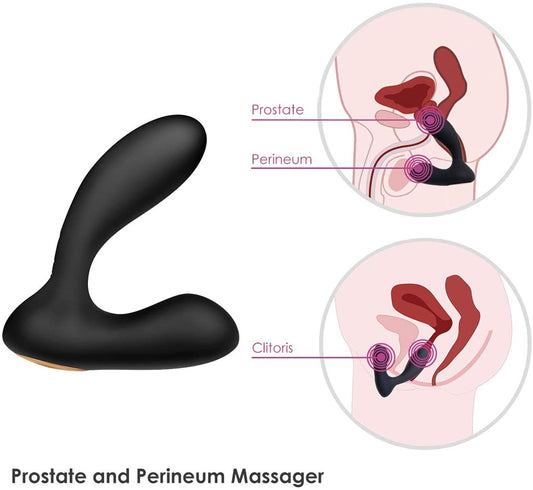 Verpakking en accessoires van de Vick prostaatmassager inclusief USB-oplaadkabel