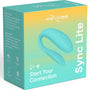 Close-up bedieningsknoppen en textuur We-Vibe Sync Lite vibrator