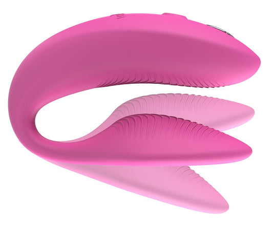Close-up bedieningsknoppen We-Vibe Sync 2 roze siliconen vibrator